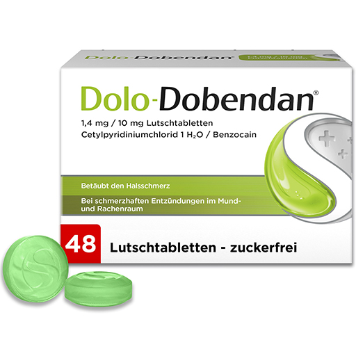 DOLO-DOBENDAN 1,4 mg/10 mg Lutschtabletten  48 St  Lutschtabletten