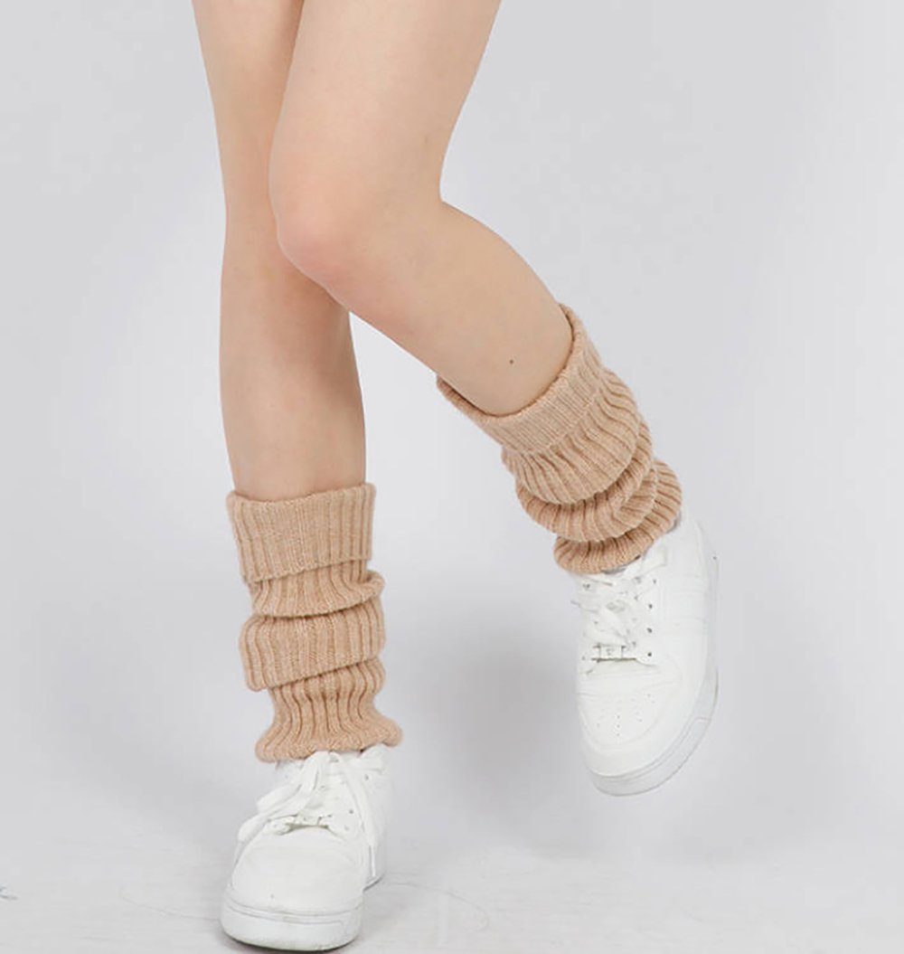 Deliana.makeup Beinstulpen Stapelsocken, lose einfarbige gestrickte Wadensocken, Damen-Beinlinge Weite Wadenstulpen, perfektes Wintergeschenk