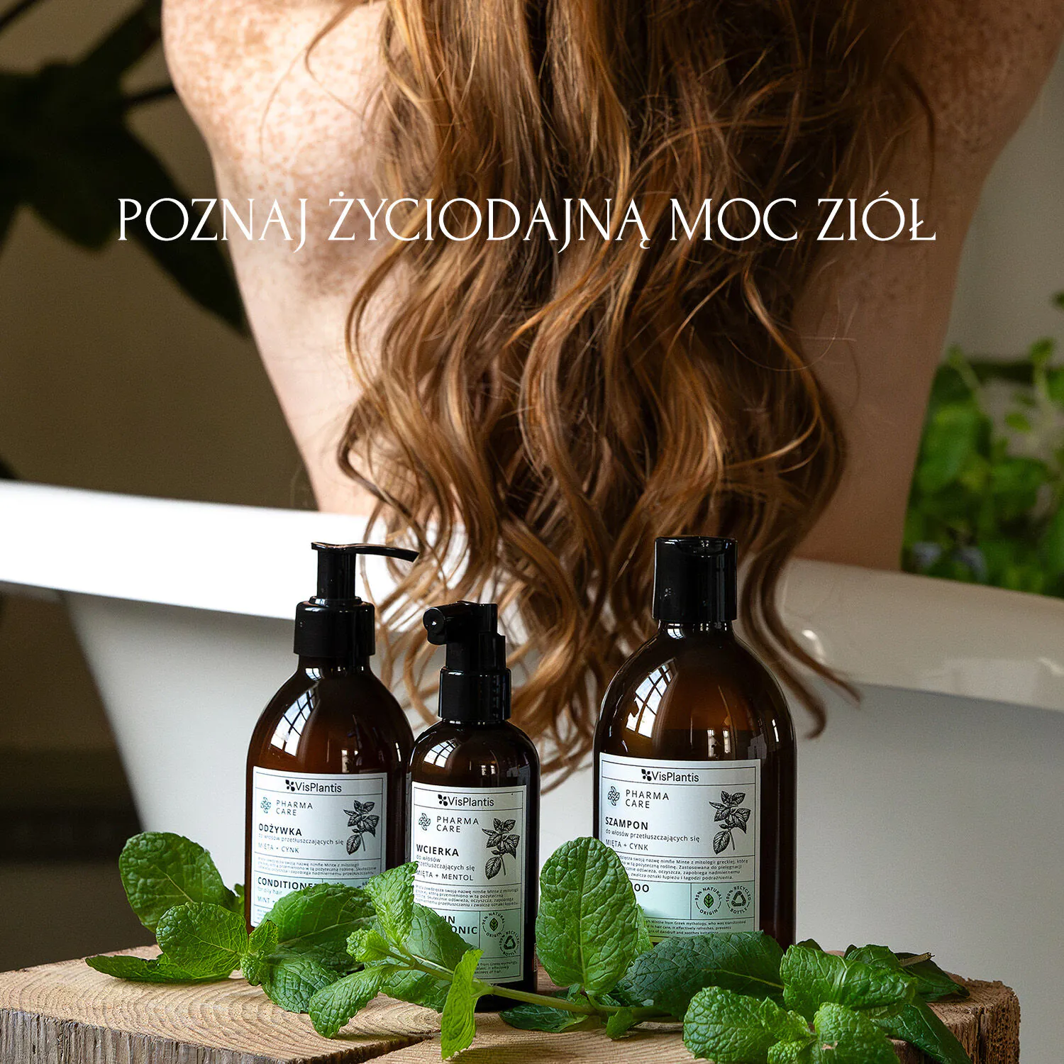 Vis Plantis Pharma Care kondicionierius riebiems plaukams su mėtomis ir cinku