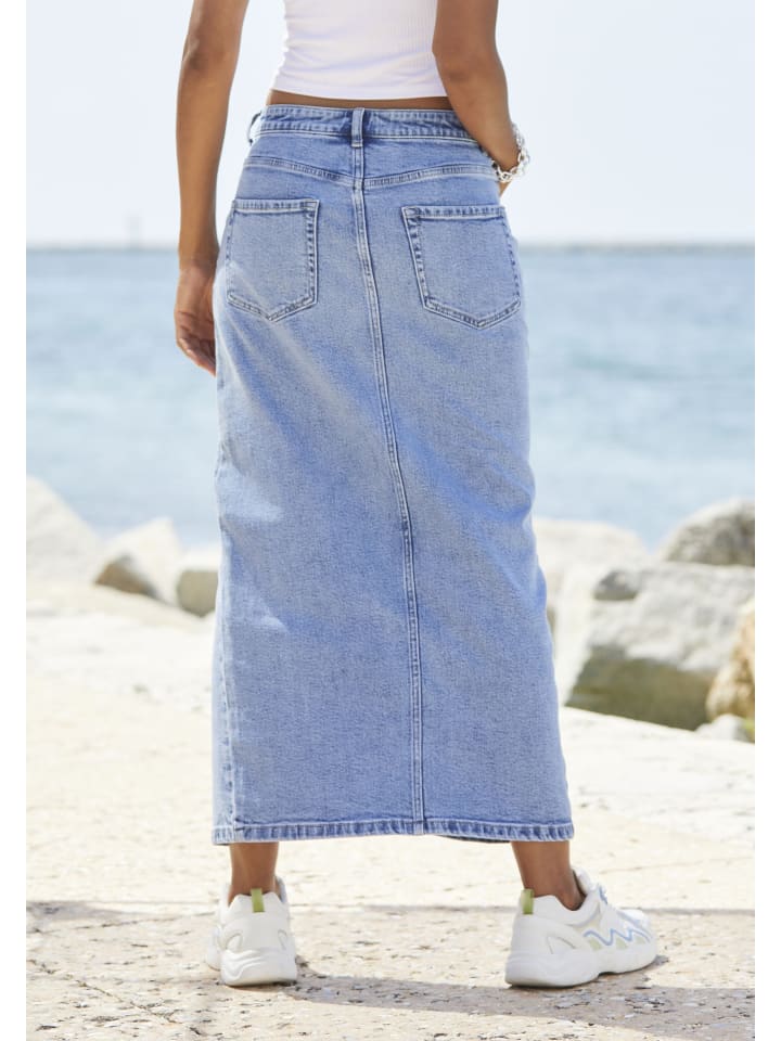 Buffalo Jeansrock in light blue washed günstig kaufen
