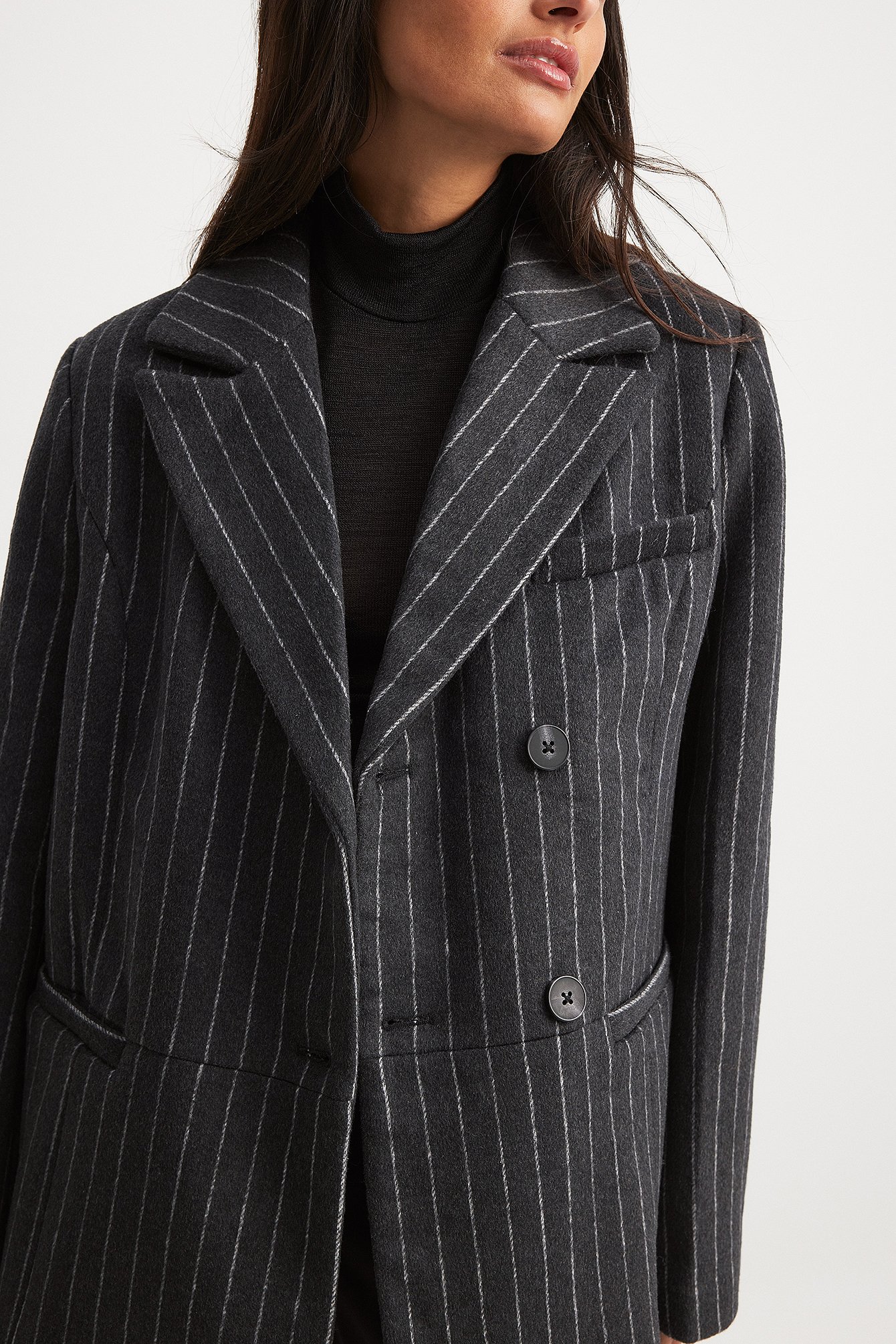 Oversized-Blazerjacke aus Wollmischung