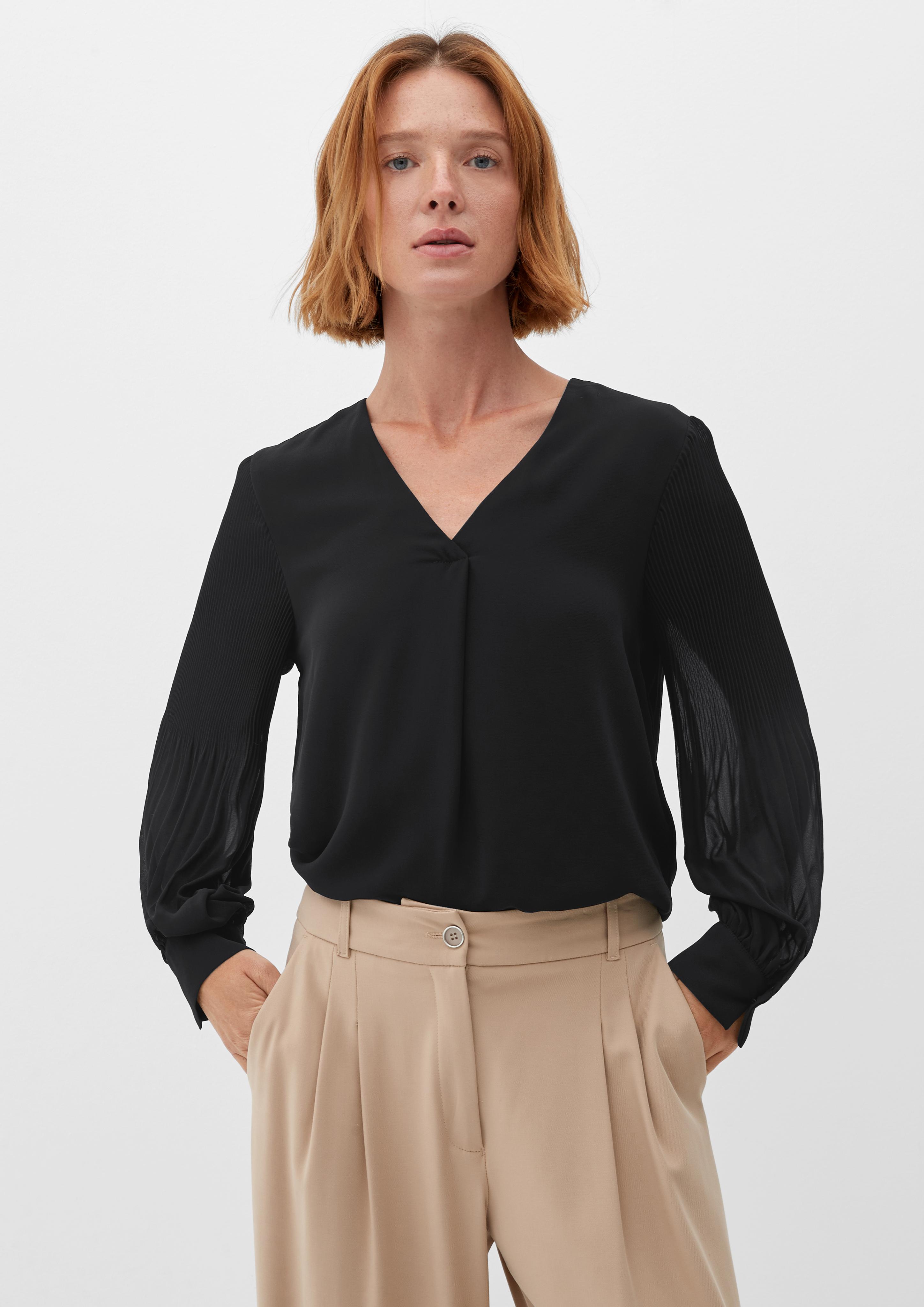 Blusenshirt mit Plissée-Ärmeln  2126248-9999