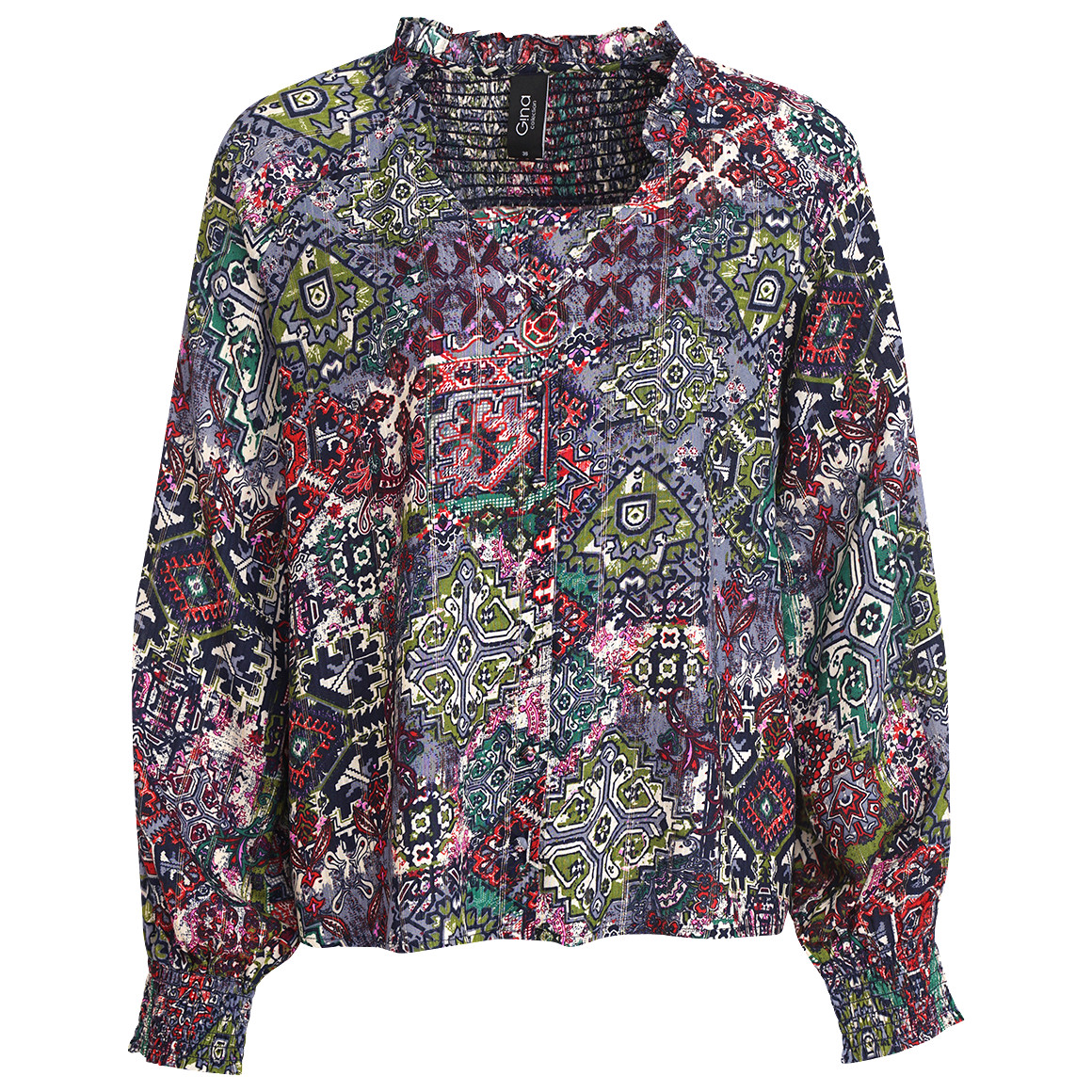 Damen Bluse mit buntem Allover-Print