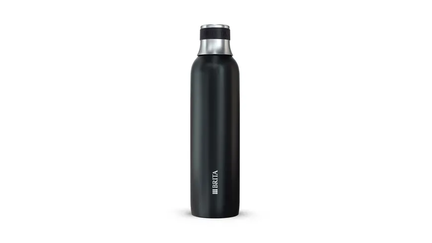 BRITA sodaTRIO Edelstahlflasche klein schwarz 0,6l