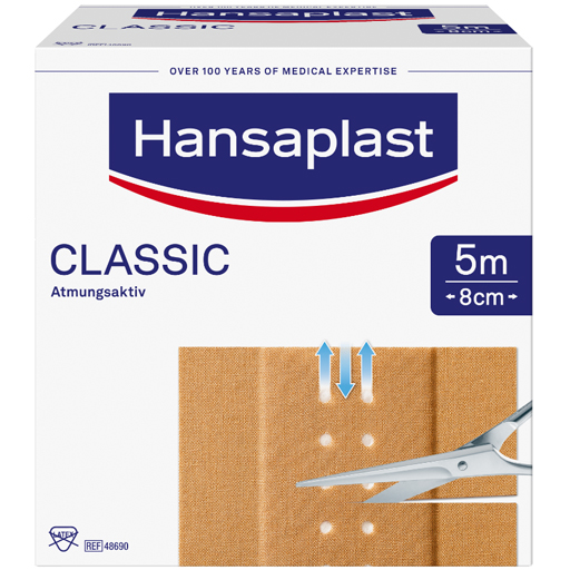 HANSAPLAST Classic Pflaster 8 cmx5 m  1 St  Pflaster