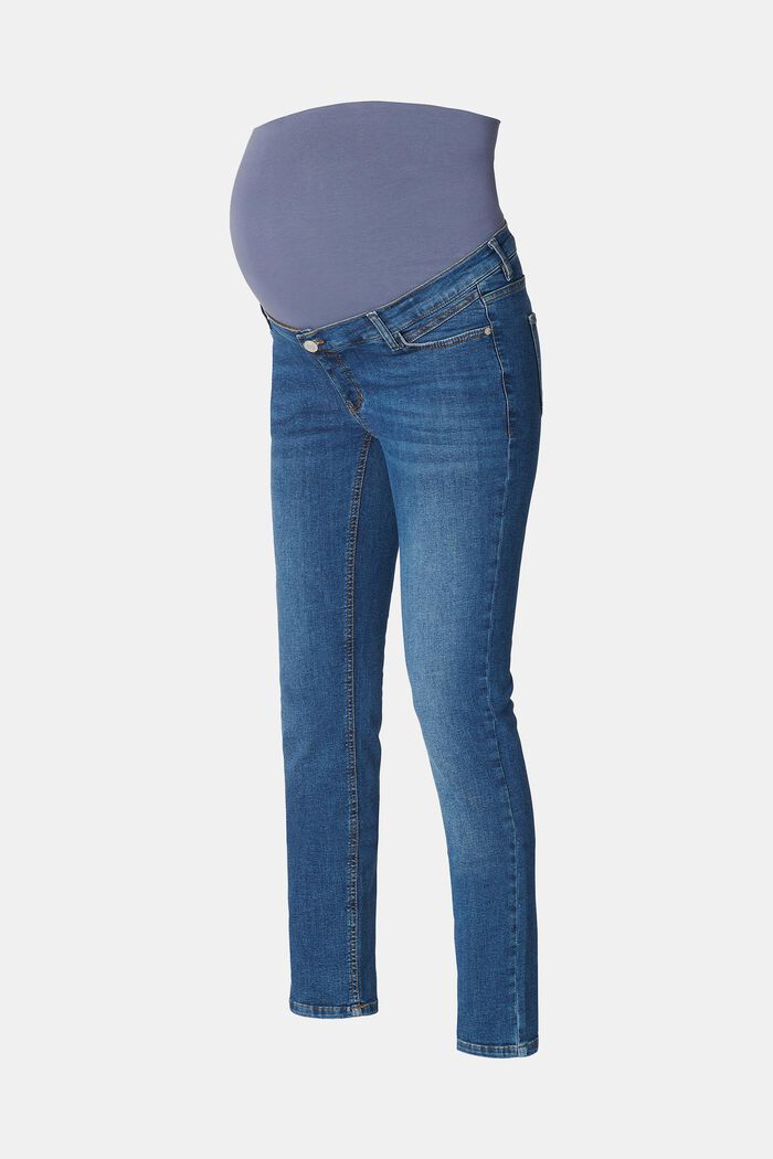Schmal geschnittene Jeans mit Überbauchbund
