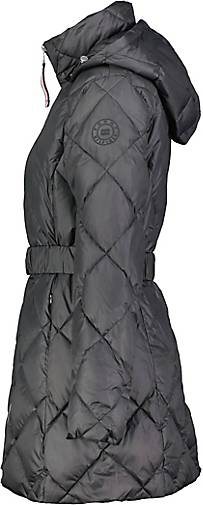 TOMMY HILFIGER Damen Steppmantel mit Kapuze ELEVATED BELTED QUILTED COAT