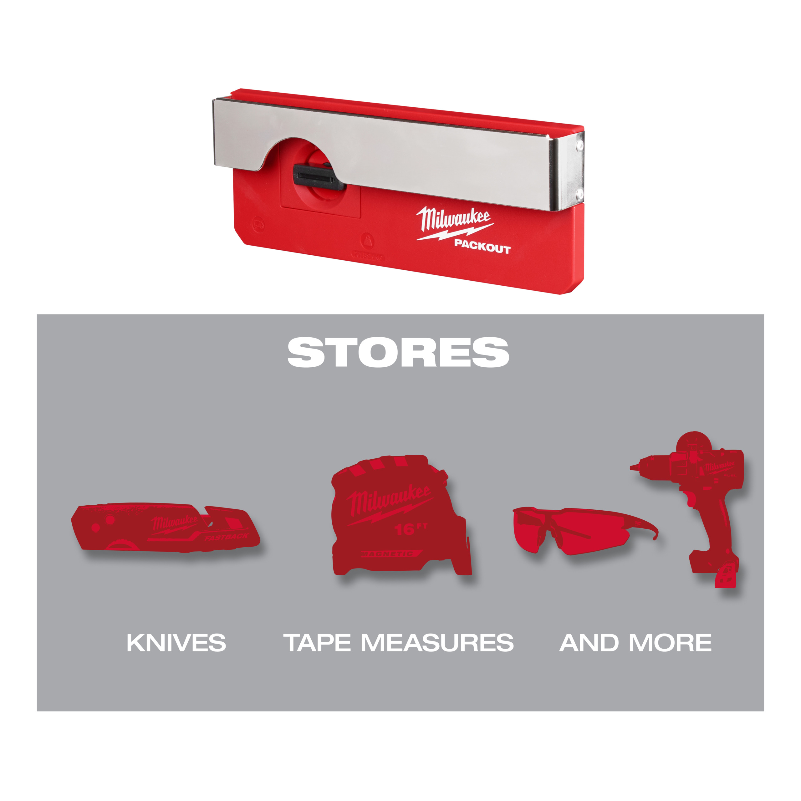 Milwaukee Accessoires 4932493377 PACKOUTâ¢ Riemclip rek