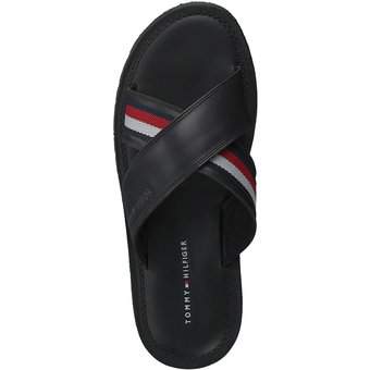 Tommy Hilfiger Criss Cross Pantolette in schwarz