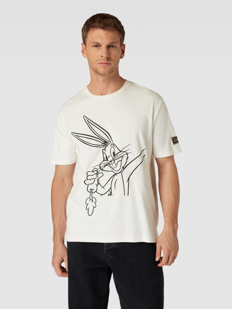 T-Shirt mit Looney Tunes®-Print in offwhite