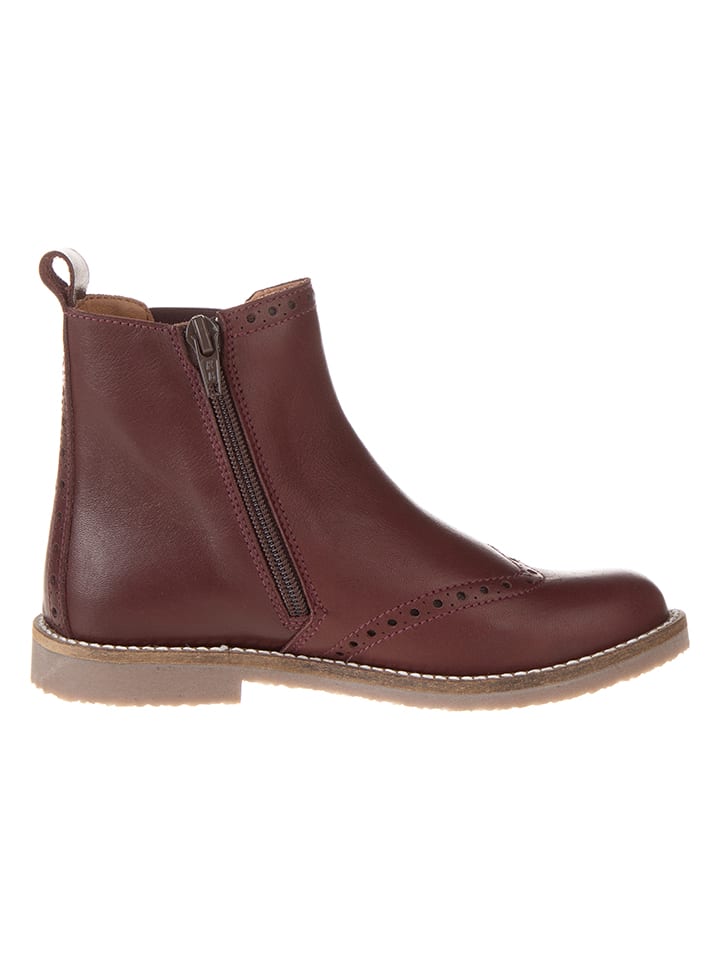 lamino Leder-Chelsea-Boots in Rot günstig kaufen