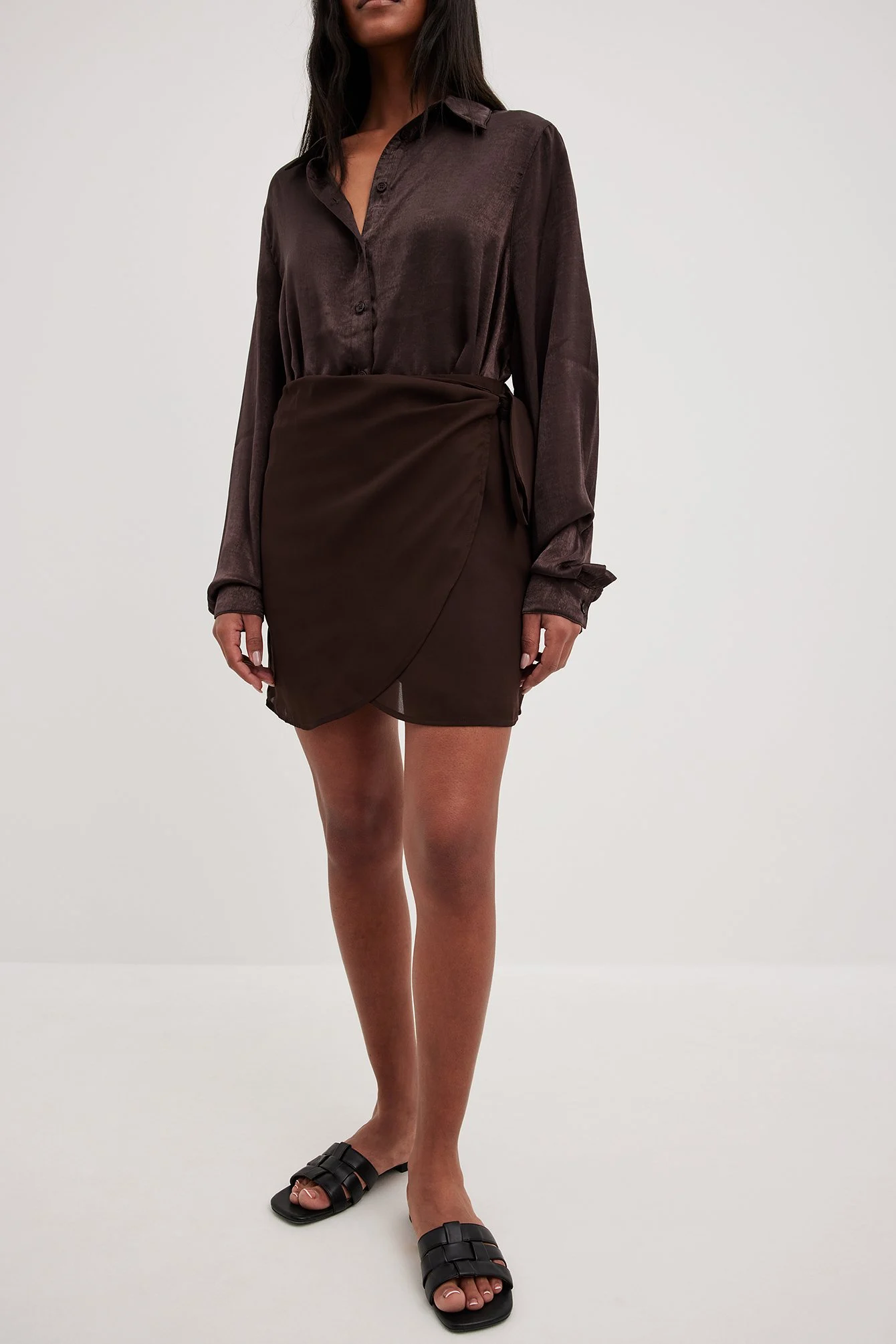 Drapierter Minirock aus Chiffon