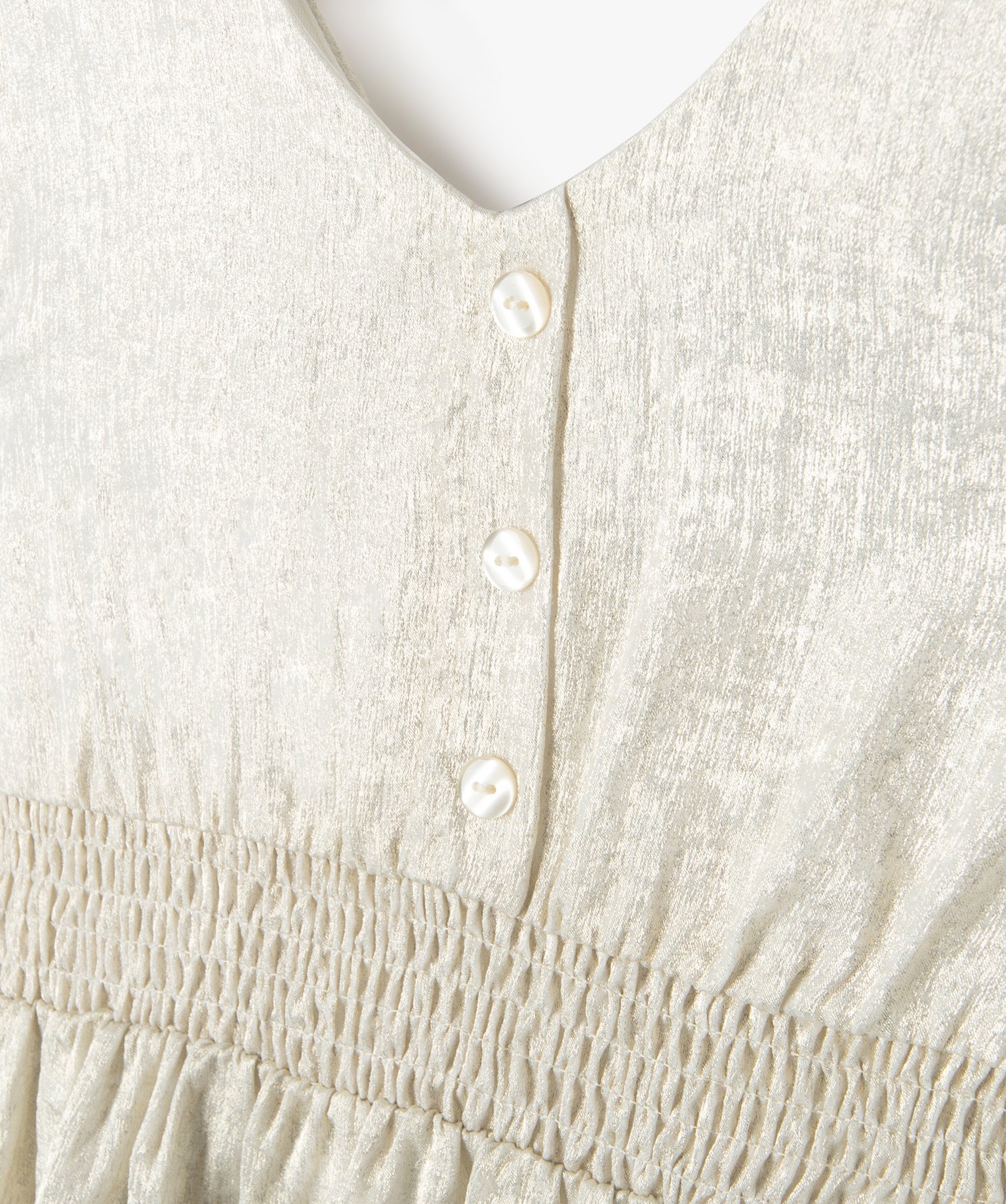 Robe de cérémonie aux reflets métallisés fille or | GEMO