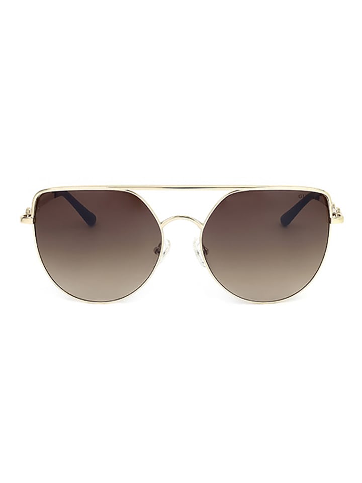 Guess Damen-Sonnenbrille in Braun/ Gold günstig kaufen 61