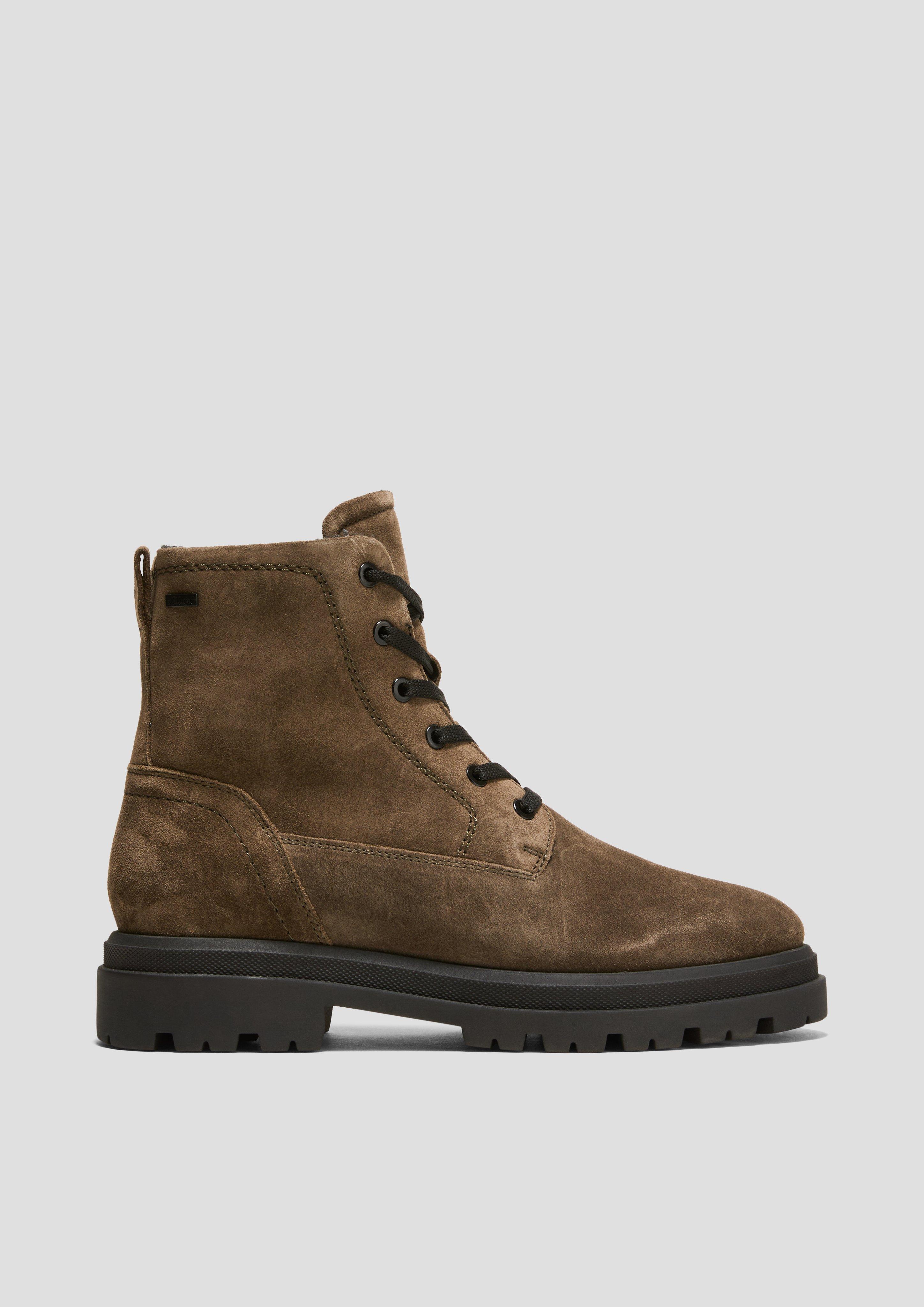 Gefütterte Stiefel aus Veloursleder  6008572-701