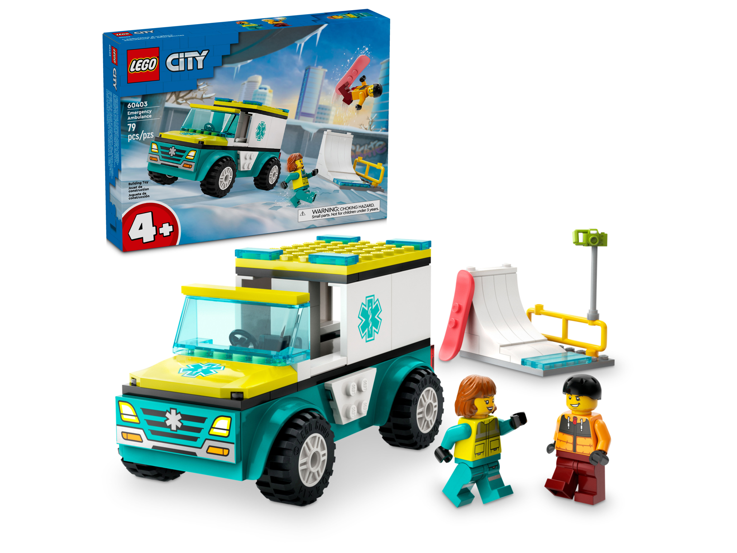 Rettungswagen und Snowboarder 60403