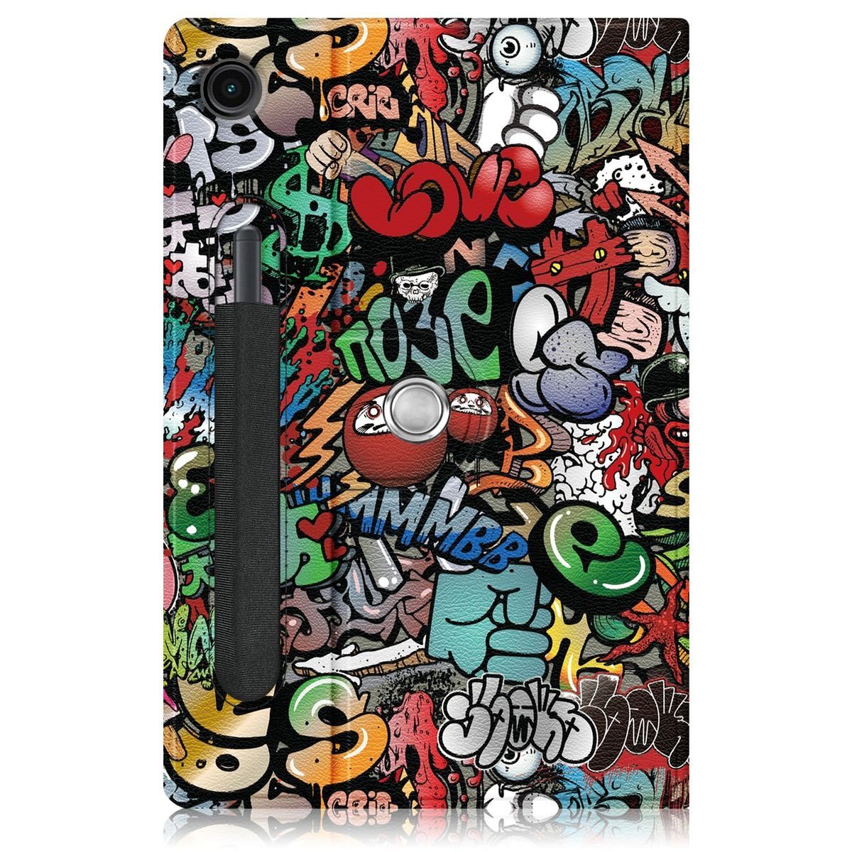 Wigento Tablet-Hülle Für Samsung Galaxy Tab A8 2021 10.5 Zoll 360 Grad Rotation Tablet Tasche Hülle Case Cover Etui Schutz Motiv 2 Neu