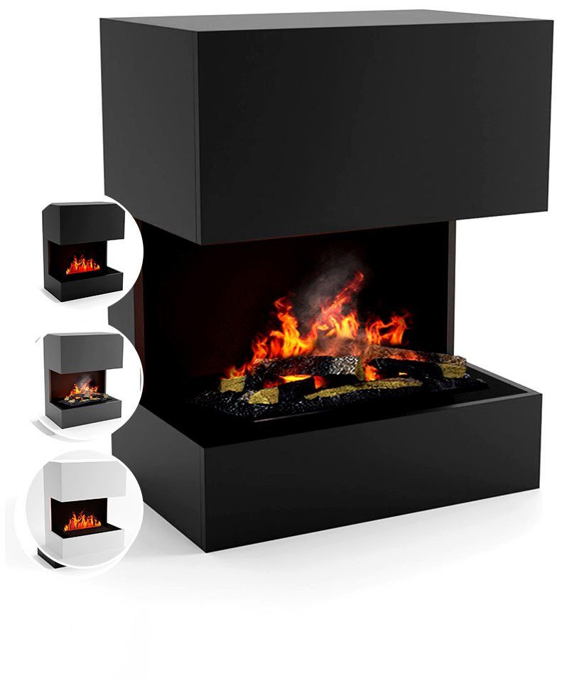 GLOW FIRE Elektrokamin Kästner, Wasserdampfkamin mit 3D Feuer mit integriertem Knistereffekt