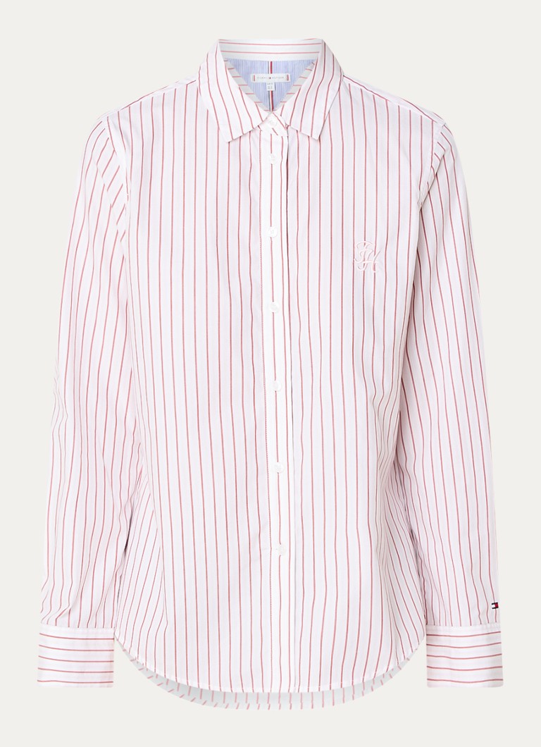 Tommy Hilfiger  Blouse met streepprint en logoborduring