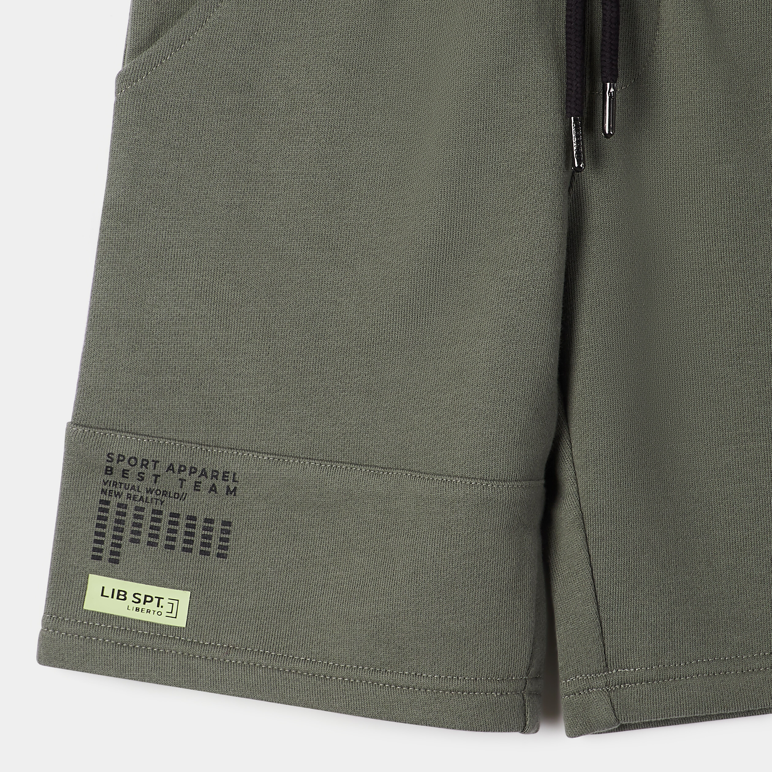 Jogging-Short droit Liberto vert kaki garçon | La Halle