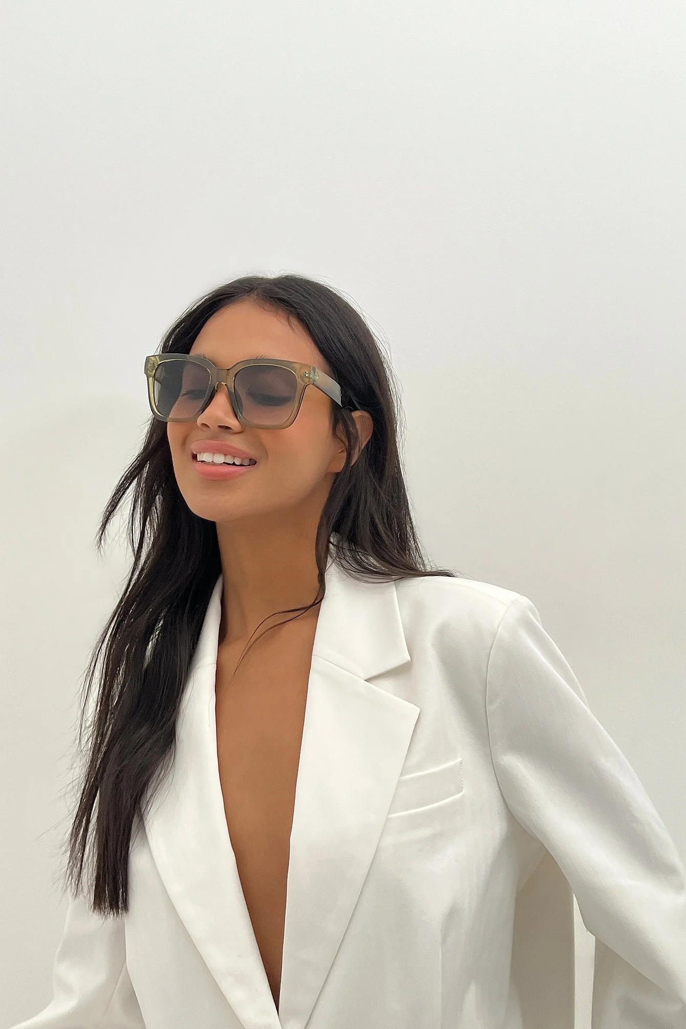 Große runde recycelte Sonnenbrille