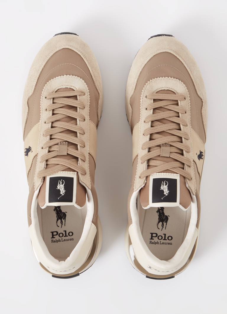 Ralph Lauren Train 89 mesh-sneaker med semsket skinndetaljer