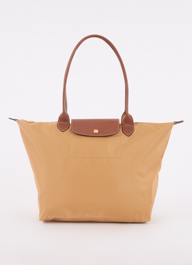 Longchamp Le Pliage Original -olkalaukku L nahkayksityiskohdilla