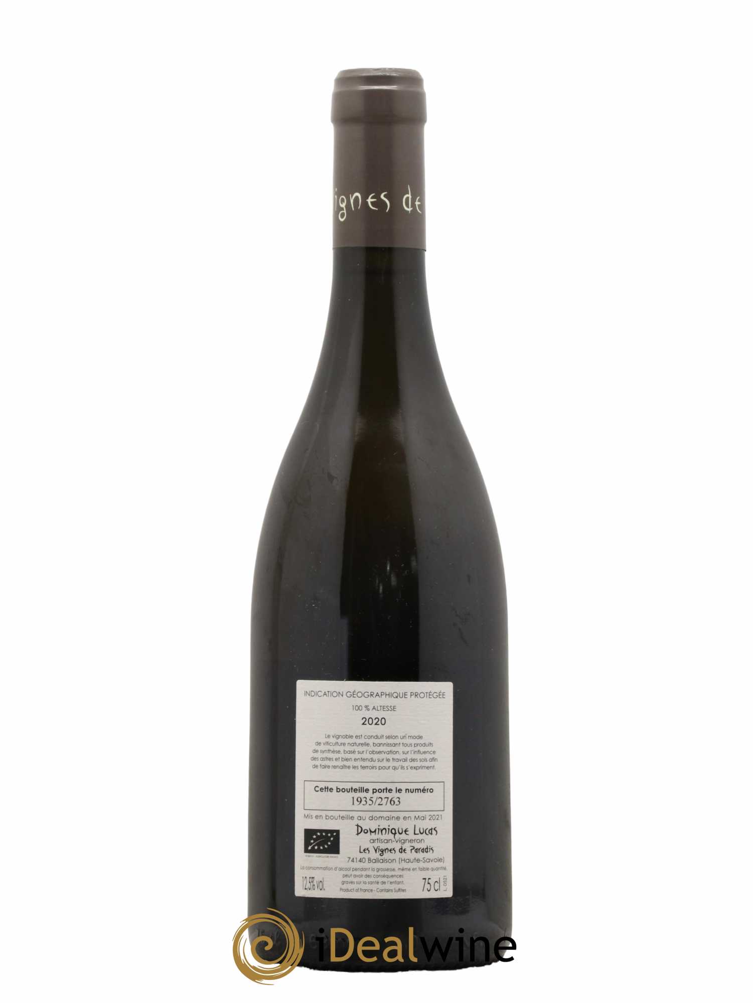 IGP Vin des Allobroges Son Altesse Dominique Lucas 2020 - Lot de 1 Bouteille