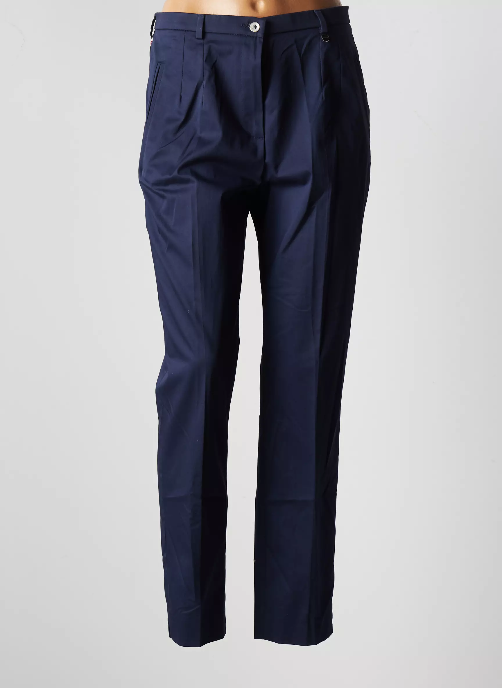Bruno Saint Hilaire Pantalons Droits Femme couleur bleu