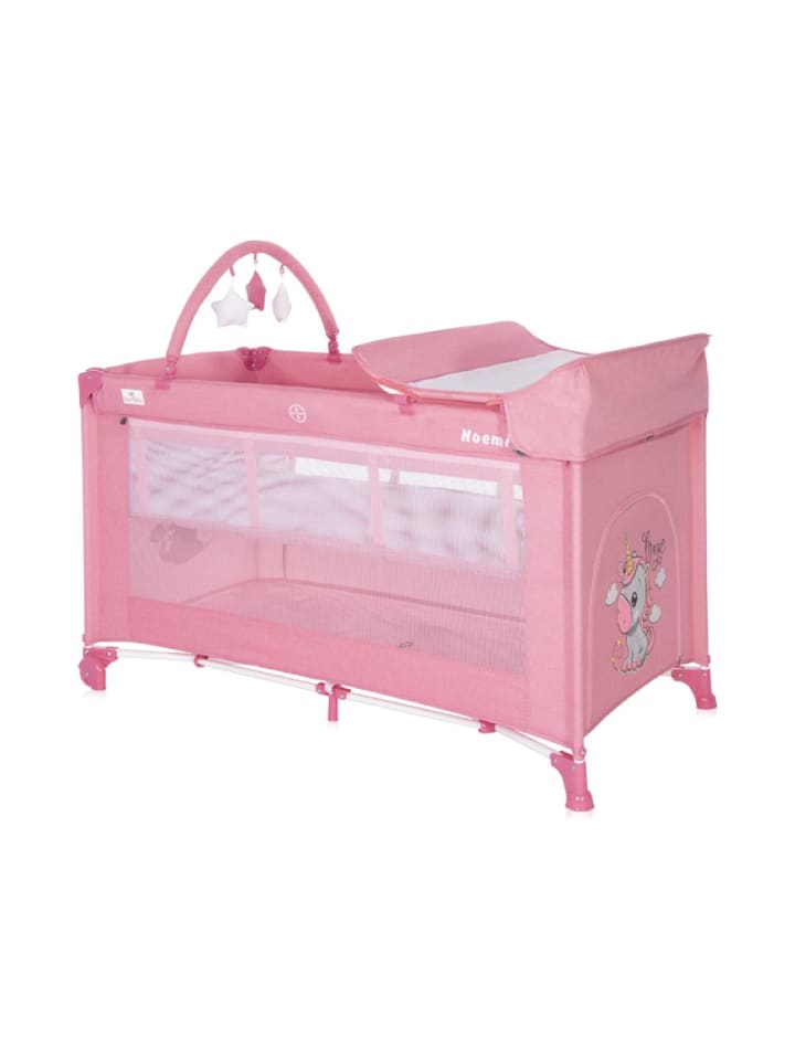 Lorelli Reisebett Noemi 2 Ebenen in rosa günstig kaufen 60x120 cm