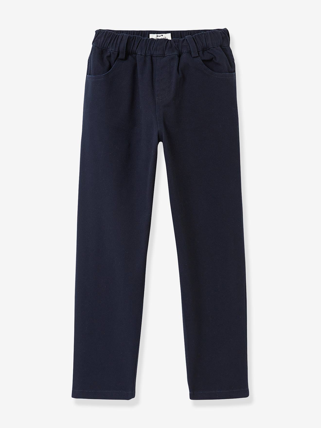 Pantalon garçon taille élastiquée CYRILLUS marine