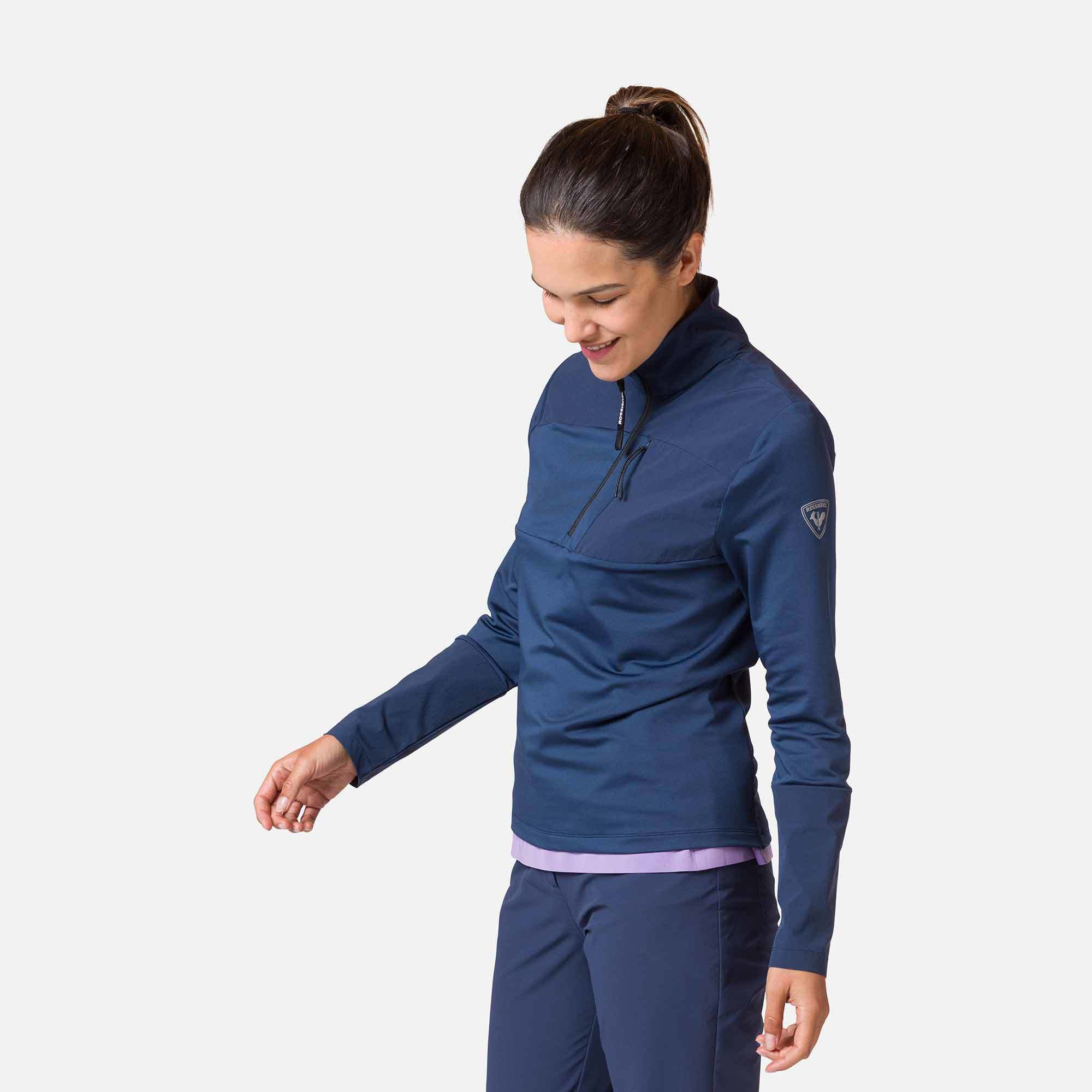 Couche intermédiaire semi-zippé femme