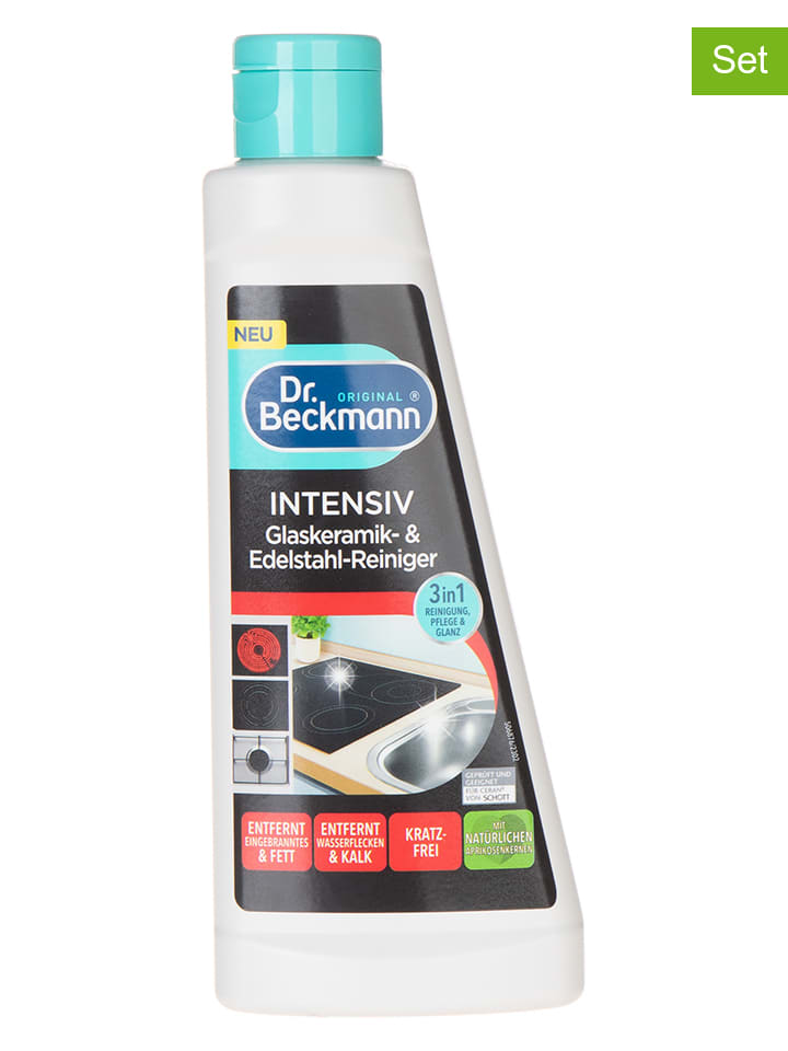 Dr. Beckmann 3er-Set: Glaskeramik- und Edelstahlreiniger, je 250 ml günstig kaufen onesize