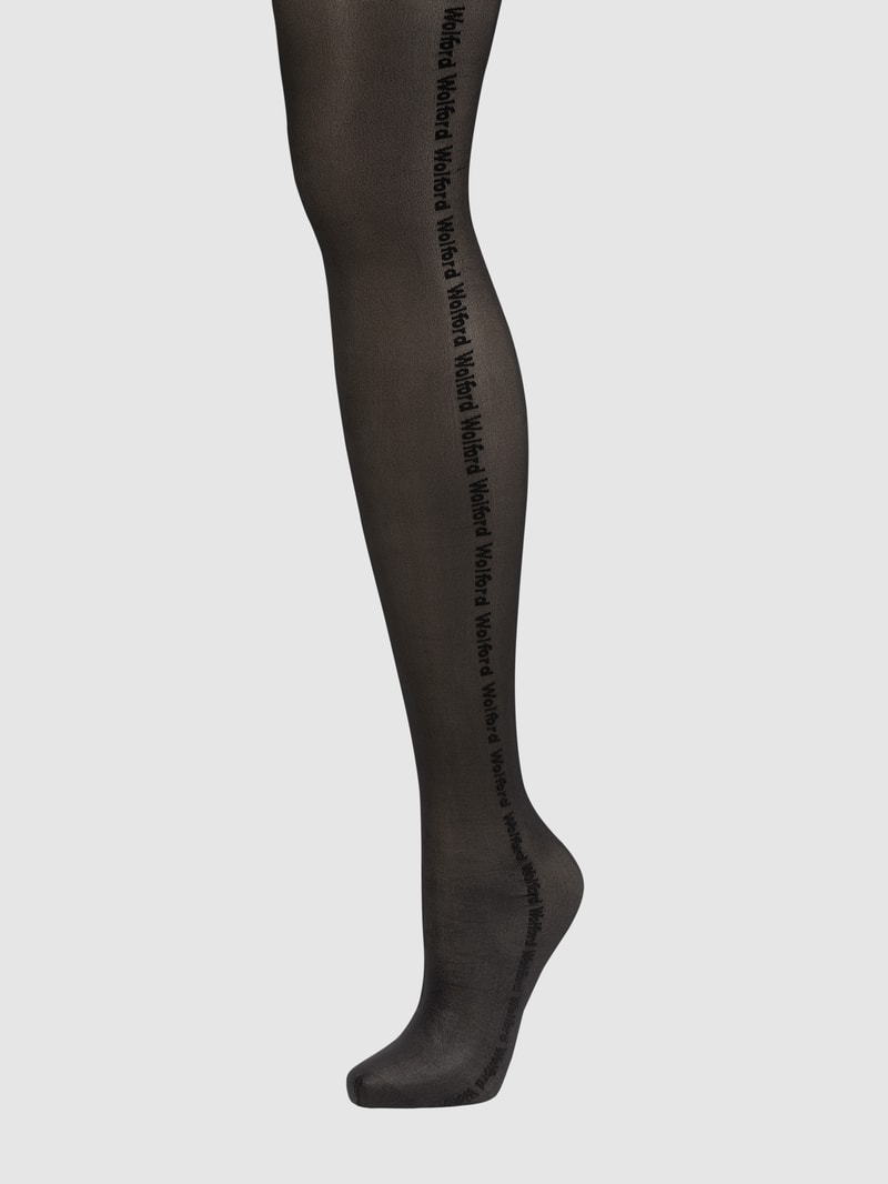 Strumpfhose mit Logo-Streifen - 20 DEN in schwarz