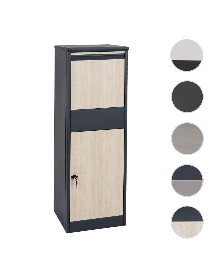 MCW Paketkasten G80 Größe XL, Verzinkt anthrazit, Holzoptik hell günstig kaufen onesize