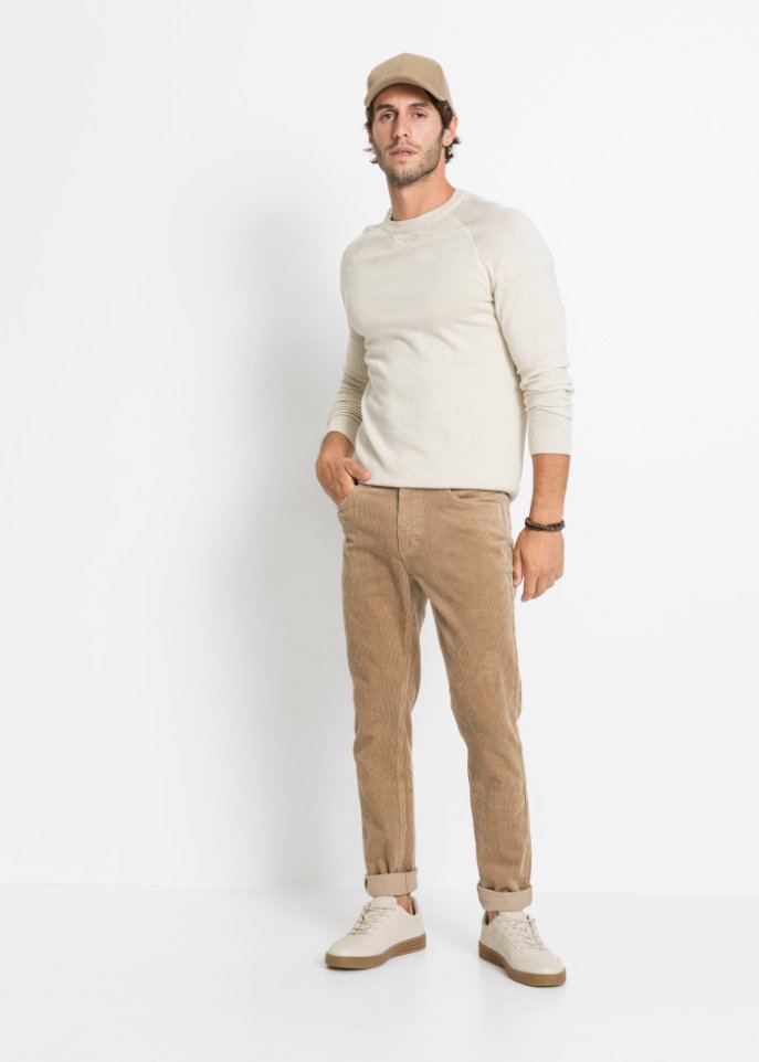 Slim Fit Stretch-Cordhose mit Komfortschnitt