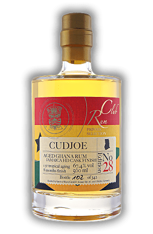Rumclub Private Selection Edition 28 CUDJOE Aged Ghana Rum Jamaica HD Cask Finish Rumclub Private Selection Edition 28 CUDJOE Aged Ghana Rum Jamaica HD Cask Finish  0,5	 Liter - Vol 67,4%