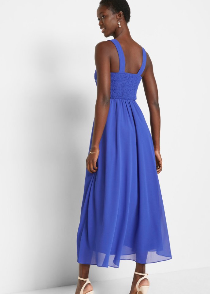 Chiffonkleid mit Pailettenstickerei