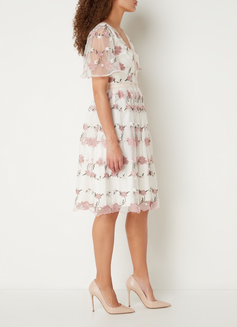 Chi Chi London Poluprozirna mini haljina s vezom