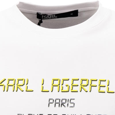 KARL LAGERFELD, Sweatshirt, Baumwolle, weiß