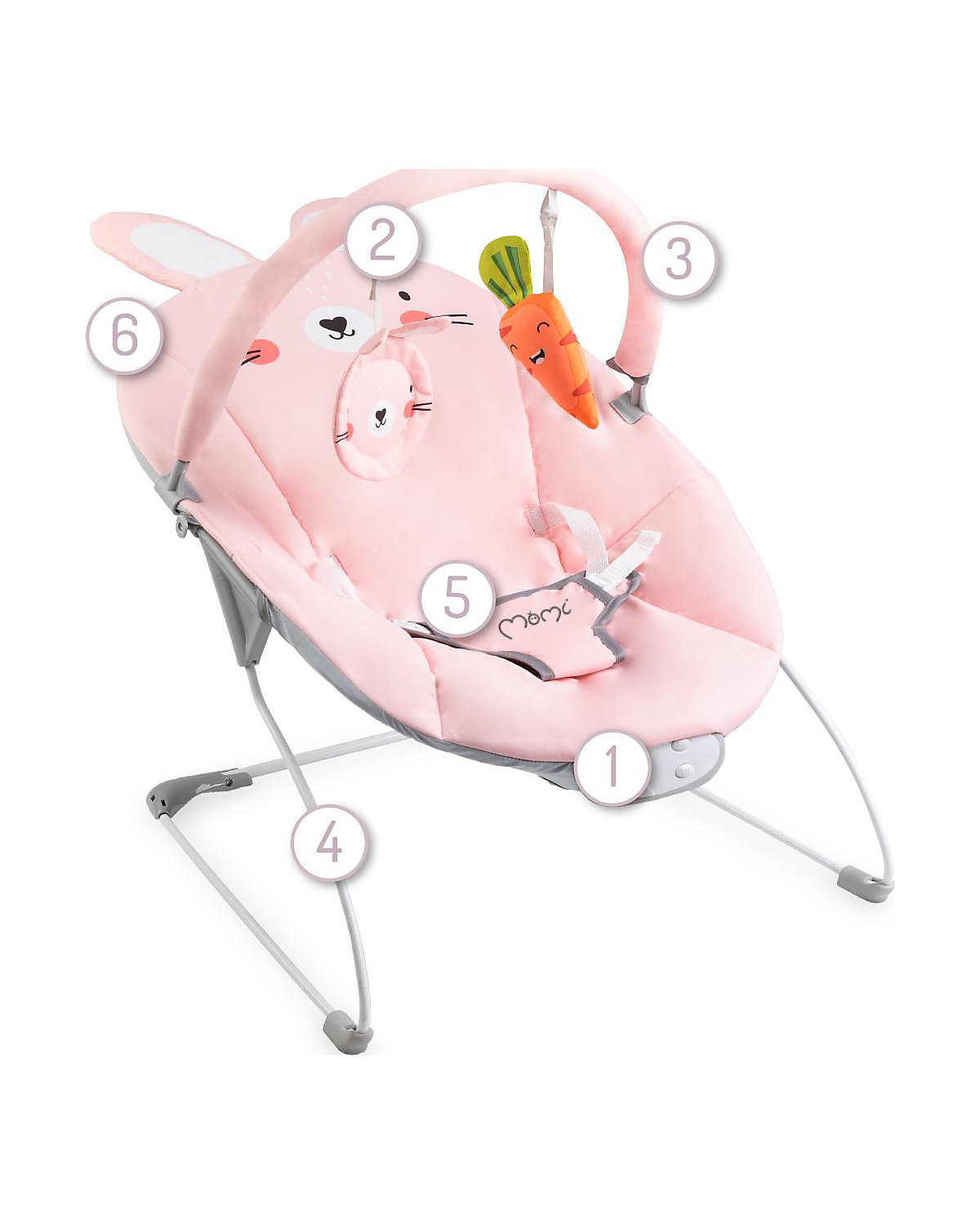 Babywippe GLOSSY, bunny