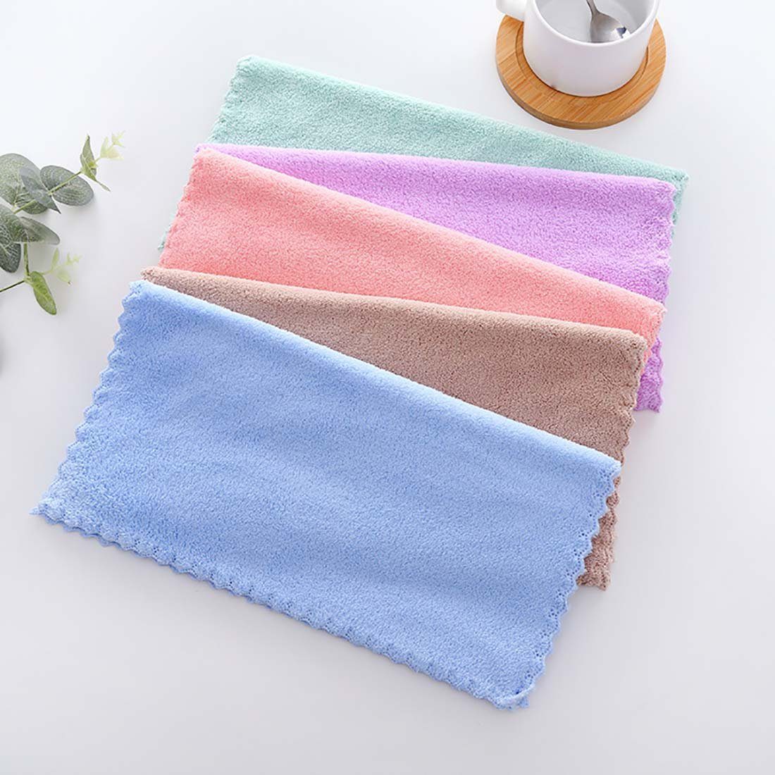 DRSEON Waschlappen 5 Stück Make-up Entferner Tücher Mikrofaser Waschlappen (5-tlg)
