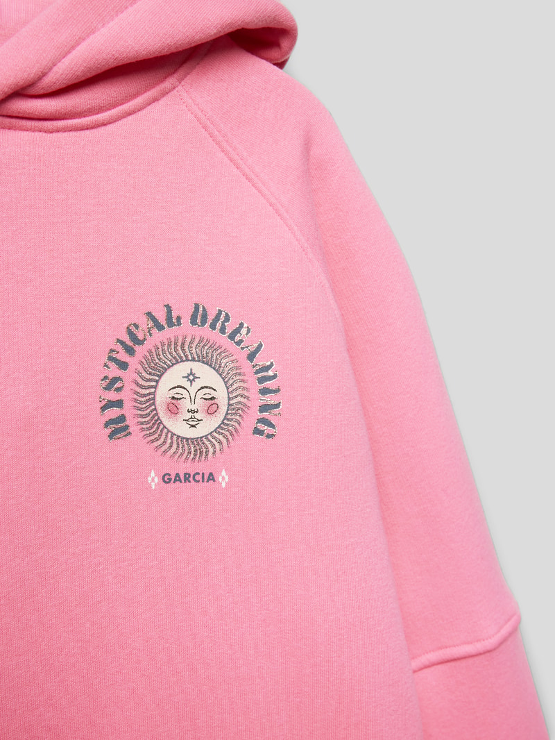 Hoodie mit Teilungsnähten in pink