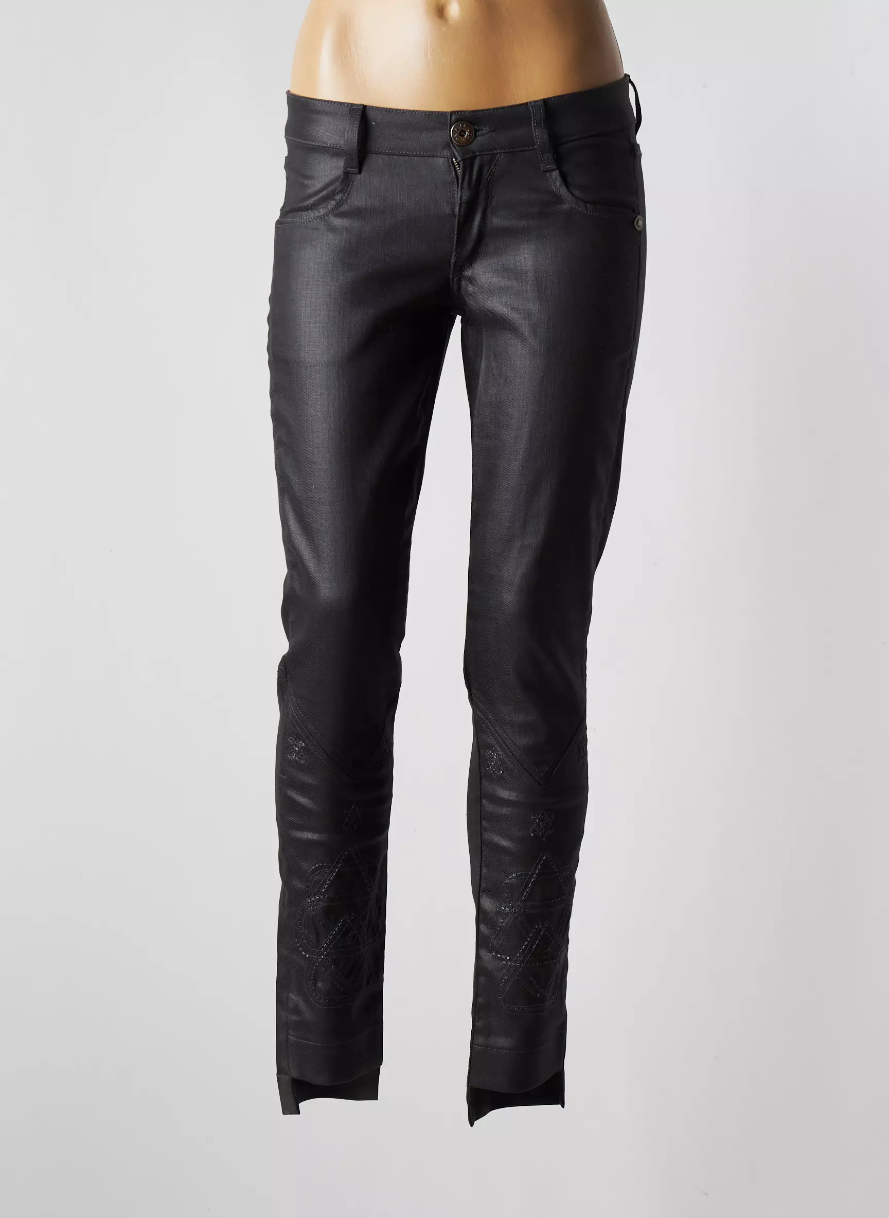 Marithe Francois Girbaud Pantalons Slim Femme couleur gris
