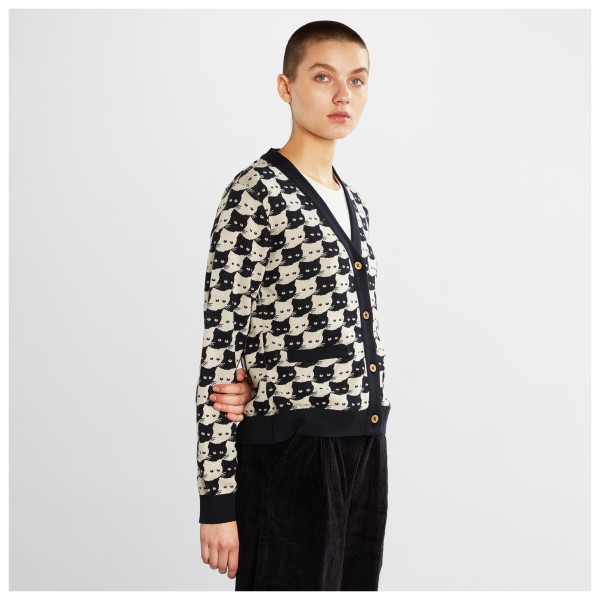 DEDICATED - Women's Cardigan Iggesund Pepita Cats - Freizeitjacke