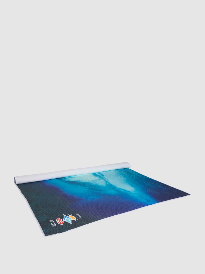 Strandtuch mit Motiv-Print in blau