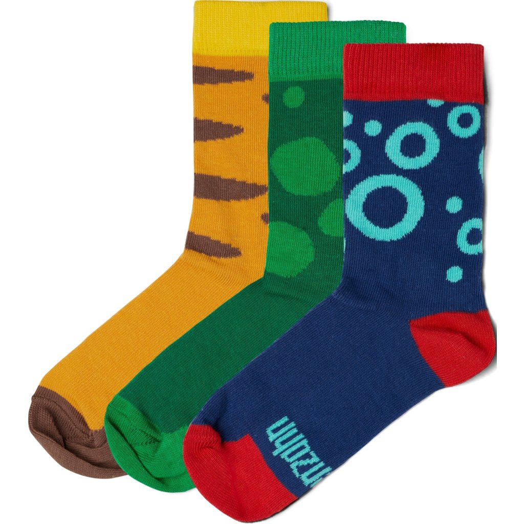 Affenzahn Kindersocken 3er Pack - Tiger, Frosch, Oktopus