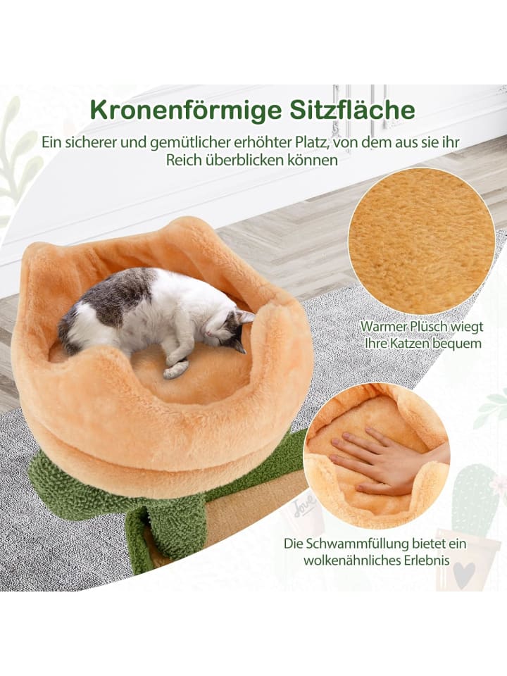 COSTWAY Kratzbaum Kaktus 160 cm in Grün günstig kaufen onesize