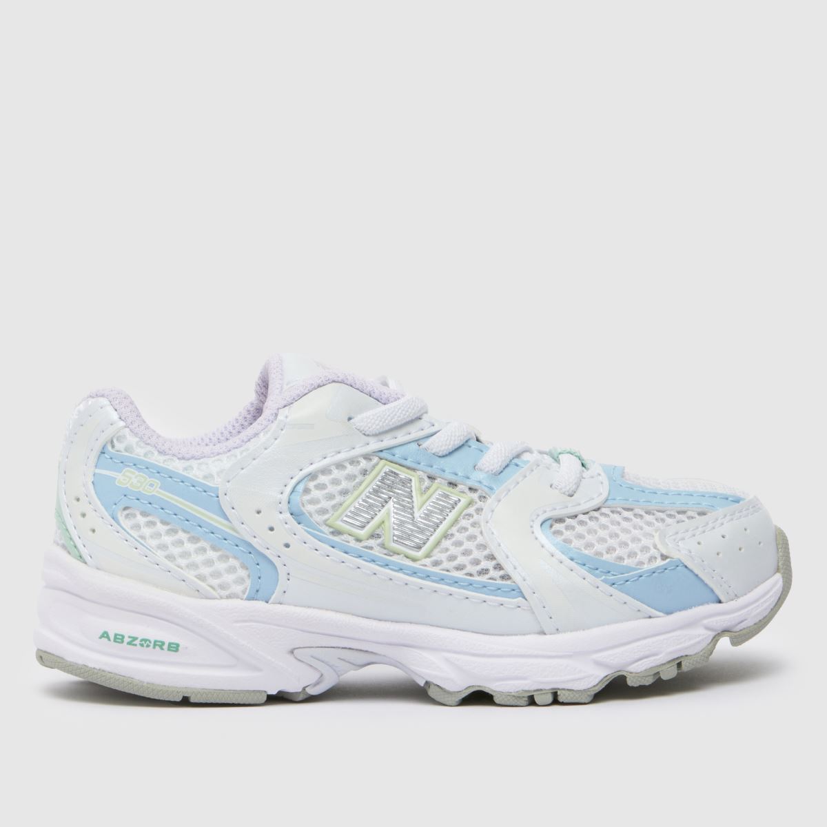 New Balance vita & flerfärgade blå 530 flickor småbarnsskor