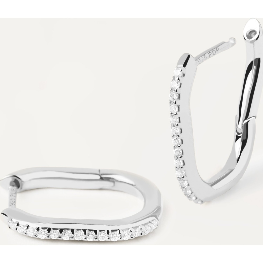 P D Paola Créoles 925 Argent Boucles d'oreilles